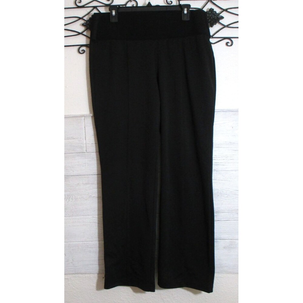 Zac & Rachel Pull On Pants Women's Size XL Black Straight Leg